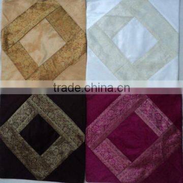 silk cushion covers with velvet work