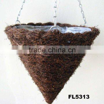 Rattan Cone Hanging Basket