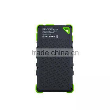 With Frosted Material Portable Waterproof Solar Power Bank Solar Charger 8000mah Built-in Battery photo-6