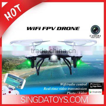 Hot Product!WIFI Version Fast and Stable Connection 2.4G 6-axis RC FPV Drone Quadcopter with Camera Real Time Transmission