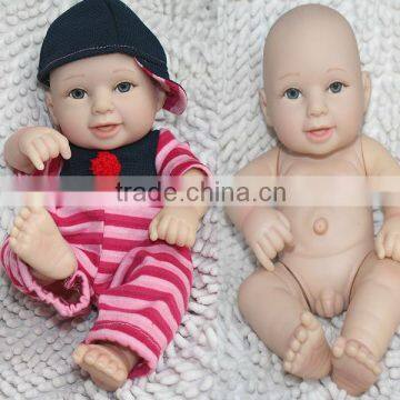 High quality 12'' cute soft vinyl mini baby dolls reborn baby doll