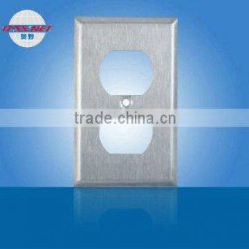 Steel Stainless Duplex Wall Socket Receptacle Plate stone wall plates