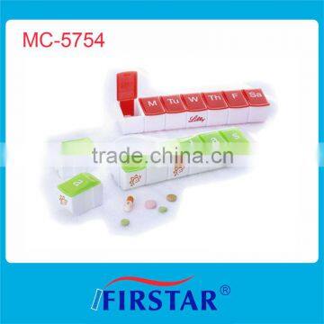PP material diversified designs 7 day pill box