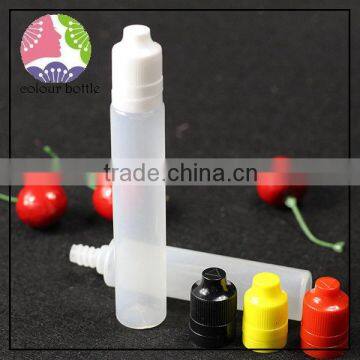 trade assuranc 30ml PE and FDA pen unicorn dropper bottle , e-liquid long bottle, metal needle bottle with normal cap