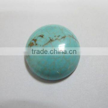 Stabilized Turquoise 16mm round calibrated cabochon-loose gemstone and semi precious stone cabochon beads for jewelry components