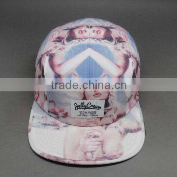 FASHION CUSTOM PRINTING 5 PANEL HAT