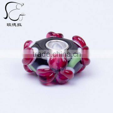 Sterling Silver acrylic pearl teardrop glass beads