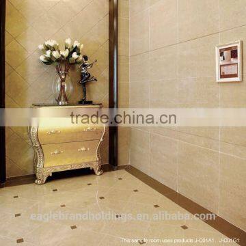 China nano brown tile, polished porcelain half body floor tile 600x600