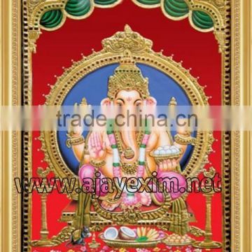 Lord Vinayaga - Tanjore Painting Poster