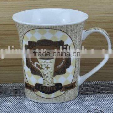 14OZ coffee design fully decal printed coffee cups, shiny surface new bone china mug, KL5001-A405