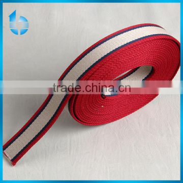 Hangzhou factory custom striped webbing tape for outdoor packbags