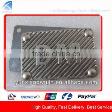 CD6027 High Qualiy Silver Custom Metal Label for Jeans