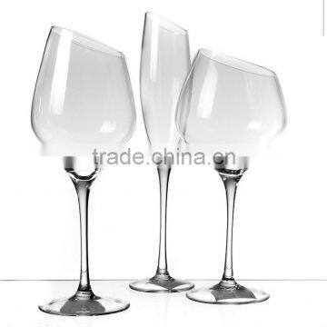 Oblique Wine Goblet Glasses