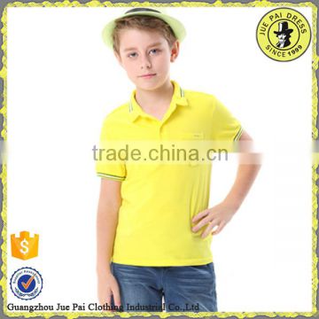 Kids Polo Shirts Customized Logo, Yellow Polo Shirt With Collar