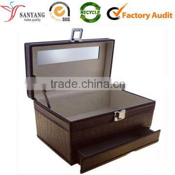 China factory custom artificial leather case for jewelry diamond gift luxury packaging