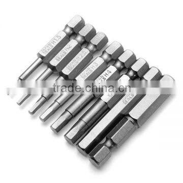 8pcs 50mm 1/4 Inch Hex Shank Magnetic Hex Head Screwdriver Bits