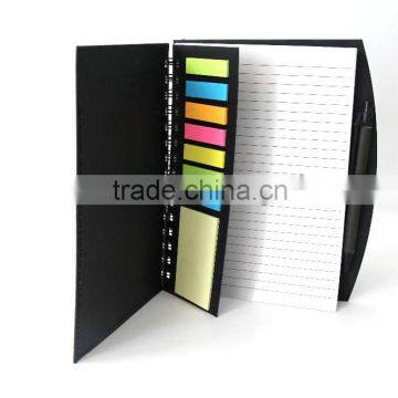 Sell A5 High quality Hard cover Spiral notebook with sticky notes and pen