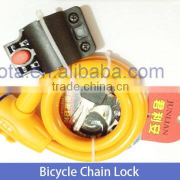 durable convenient bicycle folding security cable chain lock