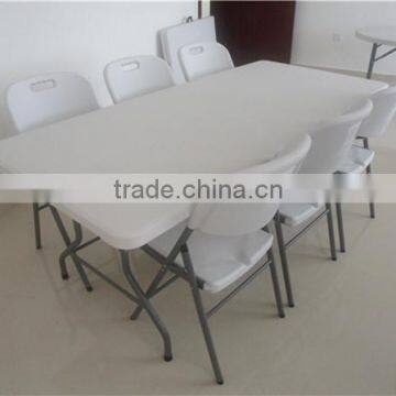 5ft popular rectangular plastic table with folding legs for outdoor use