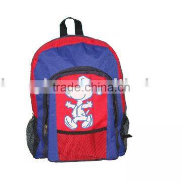 Cartoon Polyester School Bag,snoopy Backpack in Red