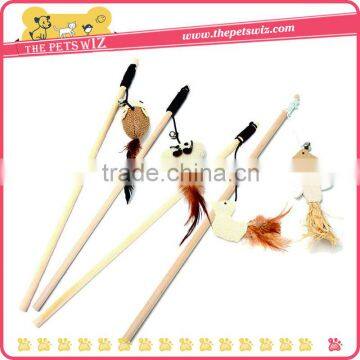 Wooden Cat Teaser Stick Toy photo-2