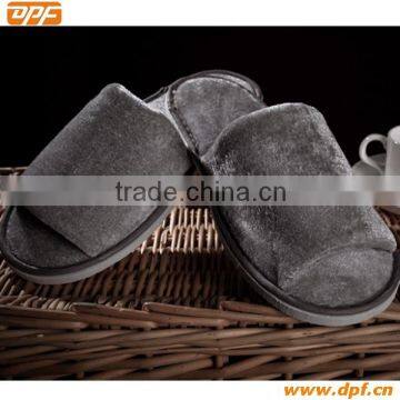 Wholesale dark gray microfiber slippers new design eva slippers