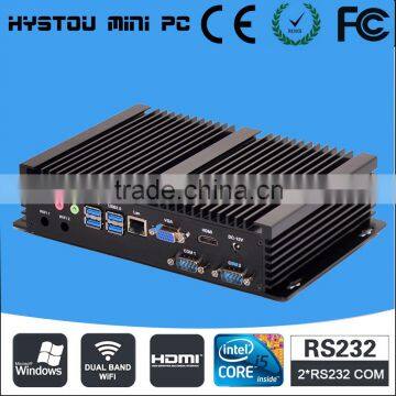 OEM all in one pc Intel core i5 4200u rugged computer mini pc serial ports fanless computer 8G RAM 256G SSD 300MB Dual Wifi