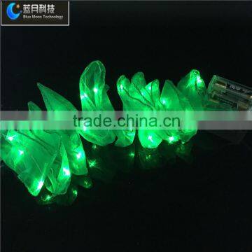 Green Color Raindrop christmas lights with 2M ribbon