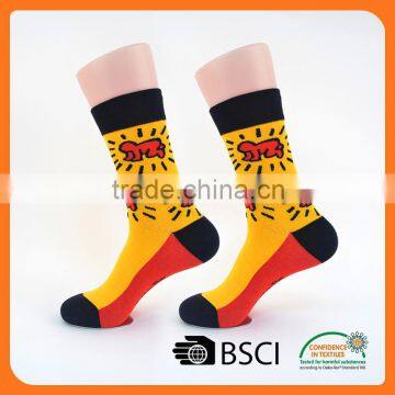 factory indoor flooring men crew fashion custom dress socks