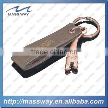 High Grade Car Brand Custom Metal Real Genunine Leather Key Chain photo-6