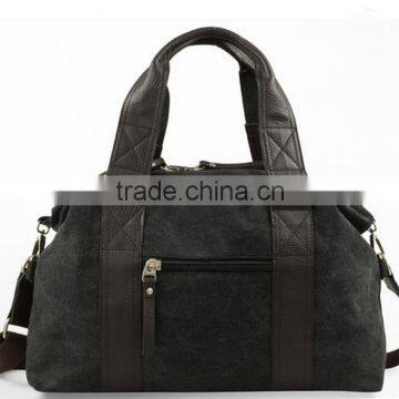 custom vintage big capacity canvas men's tote bag