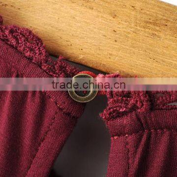 Women Clothing Short Sleeve Round Collar Casual Lace Blouse for Women photo-5