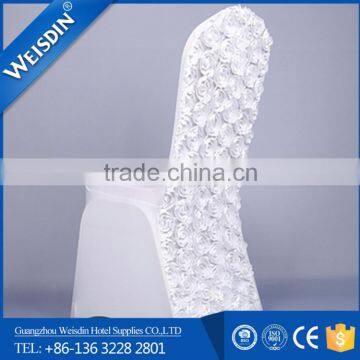 Luxury white lycra banquet rose back for chair cover with decorated the wedding