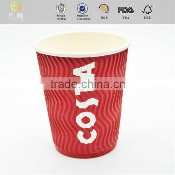 stocked family disposable hefei ripple paper cups