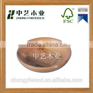 high quality olive fancy antique pine solid wooden fruit bowl