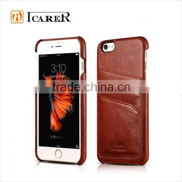ICARER Genuine Leather Case For Apple iPhone 6 Plus / 6s Plus Real Leather Back Cover With Card Slot For iPhone6 4.7 / 5.5                        
                                                Quality Choice