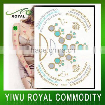 Cheap Naked Woman Metallic Temporary Body Tattoo Sticker