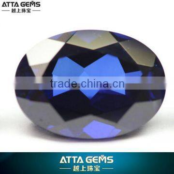 synthetic blue sapphire 34# oval cut lab created corundum