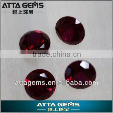 #8 round cut synthetic ruby corundum - created ruby sapphire