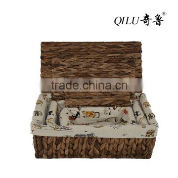 From China 100% Handmade metal frame with liner storage basket set of 3