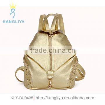 True Leather Rivet Shoulder Bag Wholesale Guangzhou Women Bag New Style Factory Direct Sale Backpack