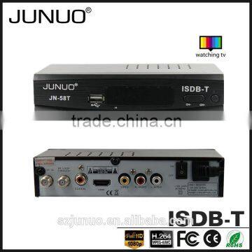 JUNUO shenzhen manufacture OEM 2016 new strong signal H.264 hd 1080P mstar Ecuador isdb-t digital tv receiver