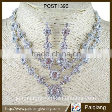 Fashionable high quality rhinestone crystal wedding bride jewelry sets