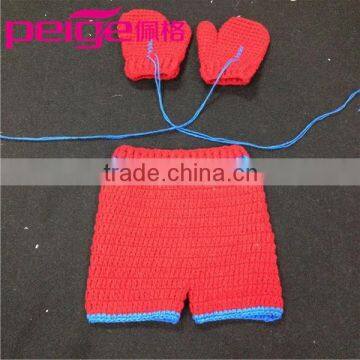 blue and red baby Crochet Boxing Outfit