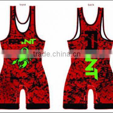 wrestling singlet with digital sublimation &cusmtom logo