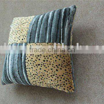 mixed colors plush cushion