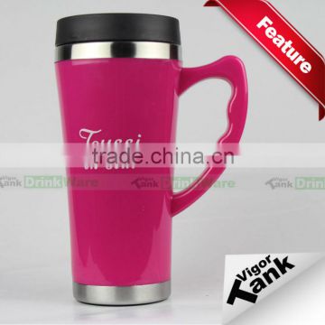 Double Wall Advertising Travel Mug with Handle