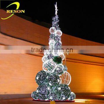 Hot Sales Assembled Christmas Ball Tree Christmas Tree Artificial Tree for Shopping Center Garden Decoration photo-6