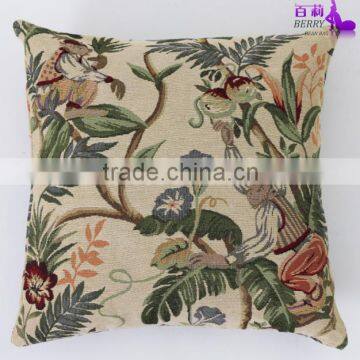 Flowery Jacquard Living Room Cushion, Back Supporting Cushion