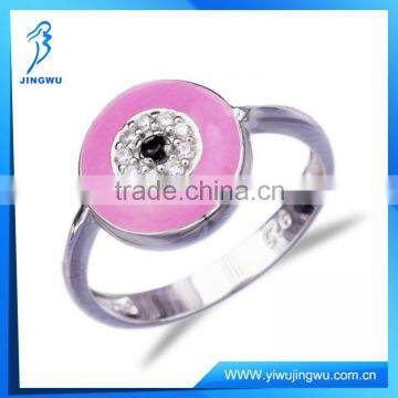 Fsahionable Rings Pink CZ Evil Eye Ring